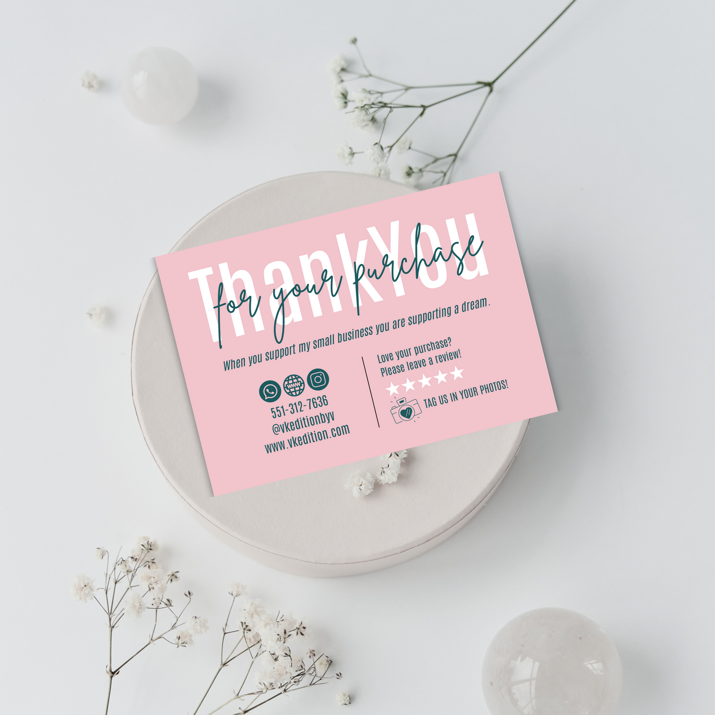 Thank You Card Design + Print