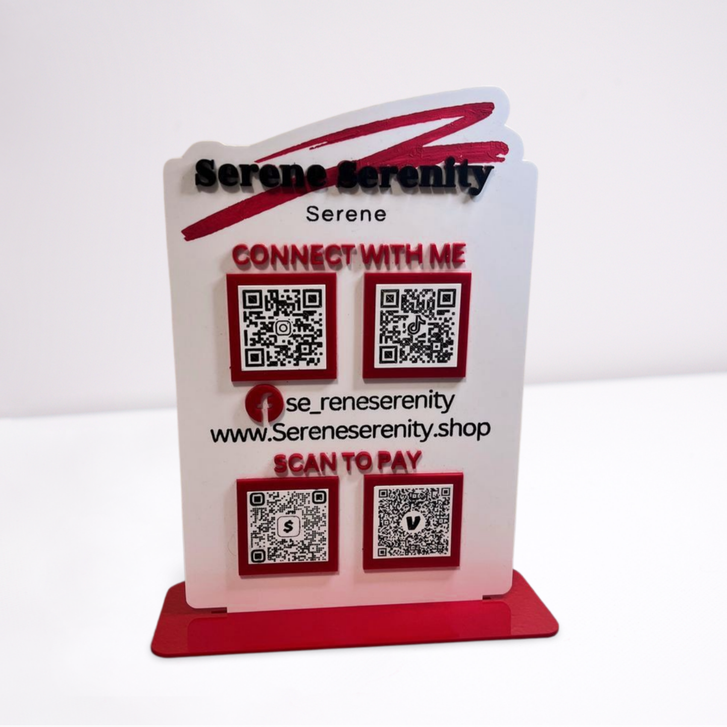 Acrylic Social Media Sign - 1 Panel