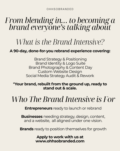 The Brand Intensive