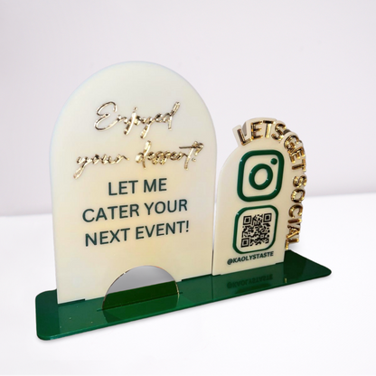 Acrylic Social Media Sign - 2 Panel