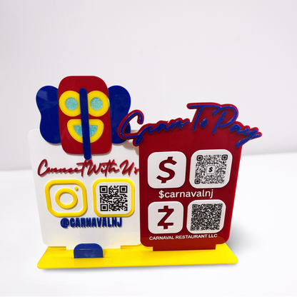 Acrylic Social Media Sign - 2 Panel